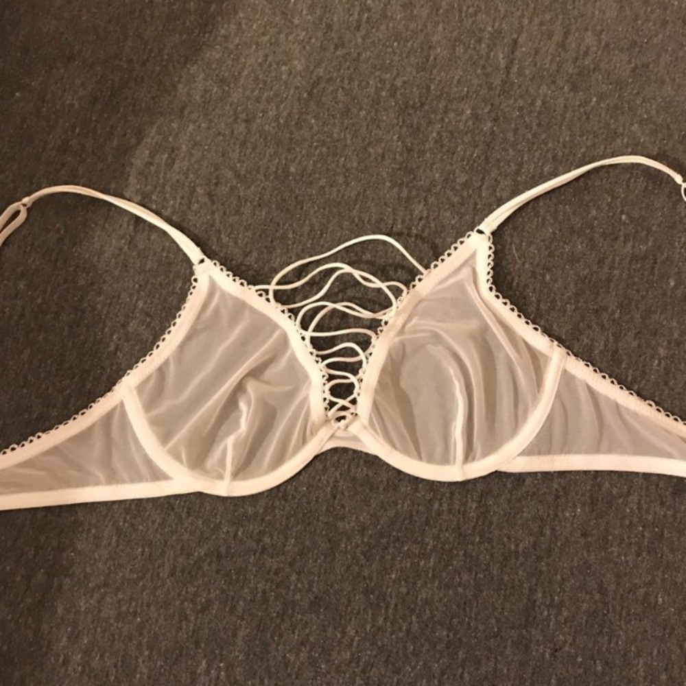 Strappy white bra